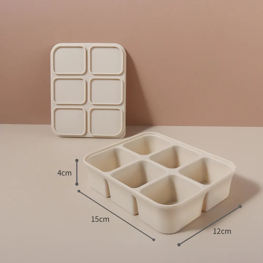 Silicone Freezer Tray with Lid for Breast Milk & Purees
