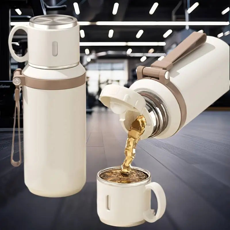 600ml Insulated Stainless Steel Travel Mug with Handle