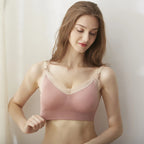 Lace-Trim Front-Open Nursing Bra, view 3