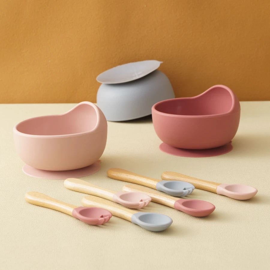 3-Piece Suction Bowl, Spoon & Fork Set
