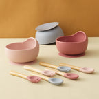 3-Piece Suction Bowl, Spoon & Fork Set