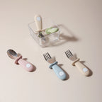 Panda Stainless Steel Baby Spoon & Fork Set – baby feeding set