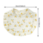 Ruffle Muslin Flower Bib
