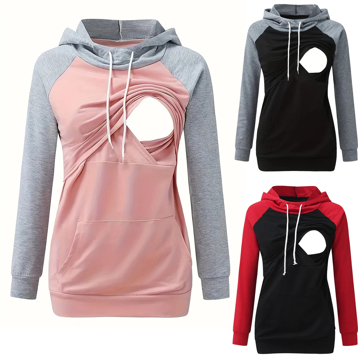 Nursing Hoodie with Kangaroo Pocket
