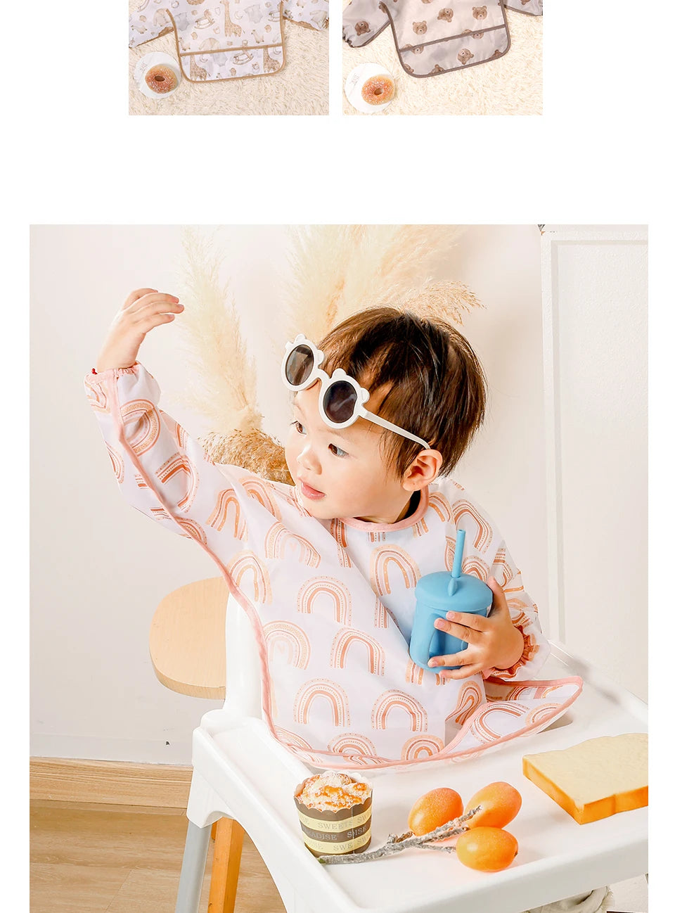 Long-Sleeve Waterproof Feeding Smock – long sleeve bib