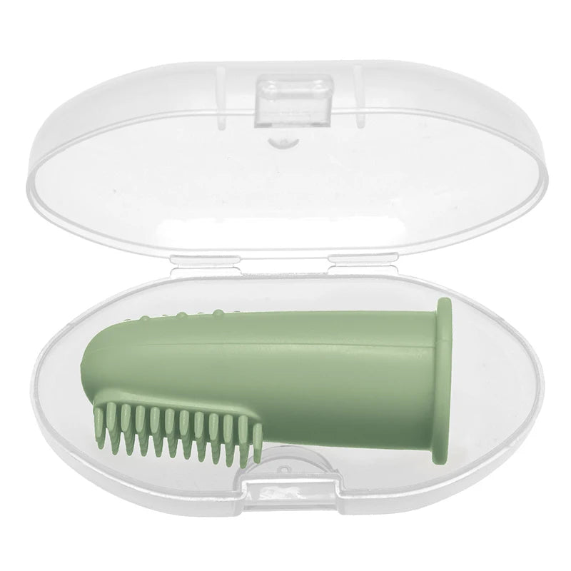 Silicone Finger Toothbrush & Gum Cleaner with Case