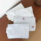 Embroidered Bow Gingham Mommy Pouch – diaper bag organizer