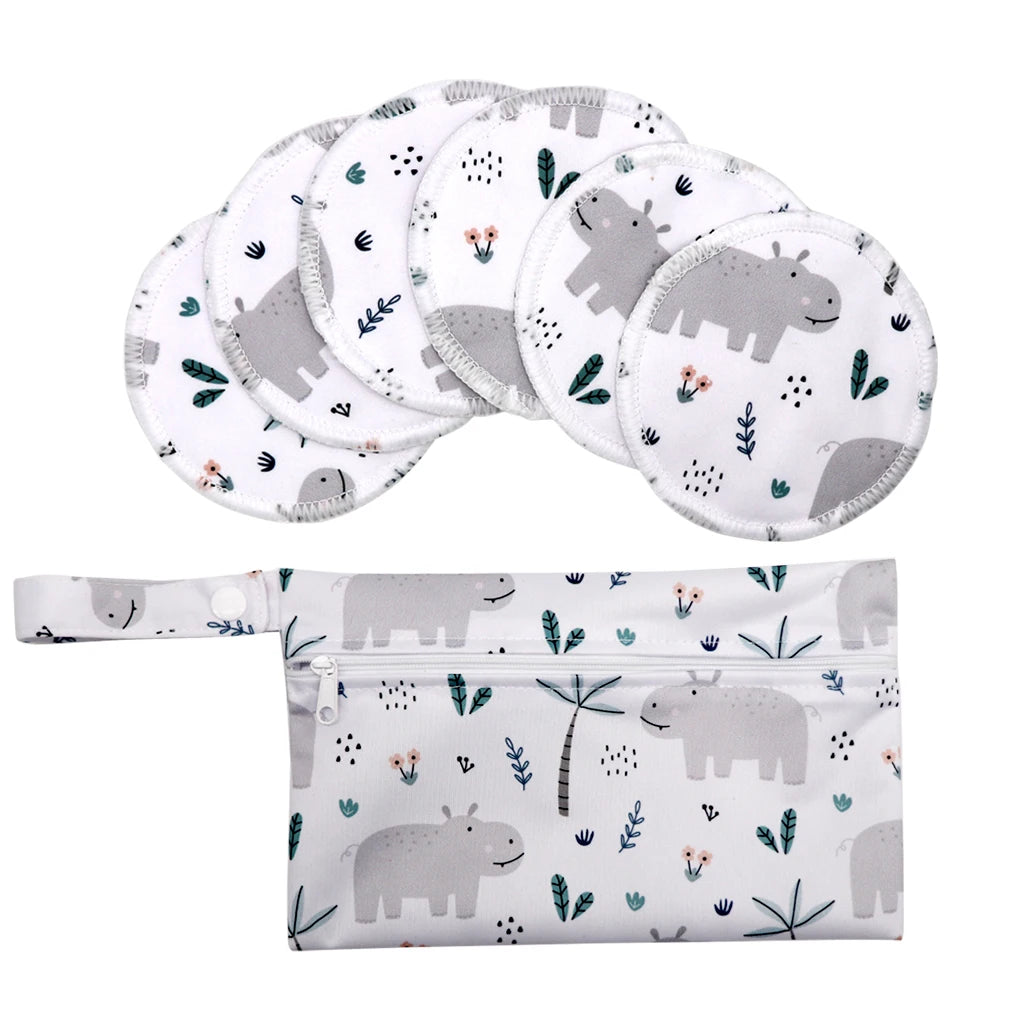 Printed Leakproof Nursing Pads with Wet Bag