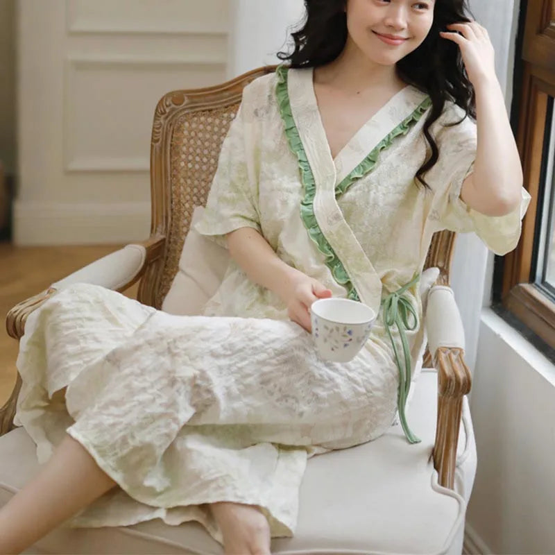Kimono Wrap Nursing Nightgown