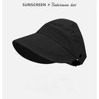Wide Brim Ponytail Sun Hat