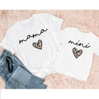 Mama & Mini Leopard Heart Tees