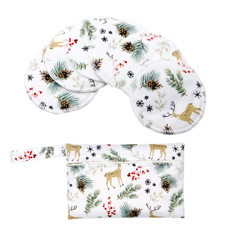 Printed Leakproof Nursing Pads with Wet Bag