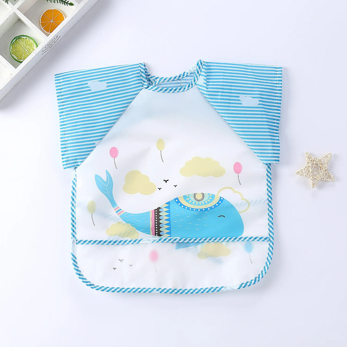 Full-Sleeve EVA Waterproof Feeding Bib