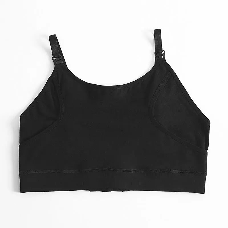 Seamless Black Hands-Free Pumping Bra