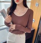 Lace Faux Two-Piece Nursing Top