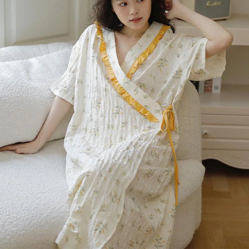 Kimono Wrap Nursing Nightgown