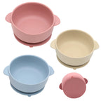Suction Silicone Bowl Set with Lid & Spoon – baby feeding set