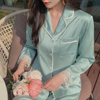 Satin Maternity Nursing Pajama Set – maternity pajamas