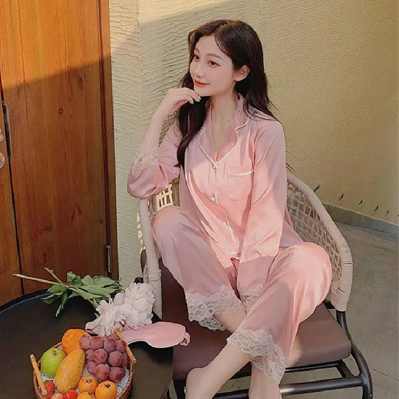 Satin Maternity Nursing Pajama Set