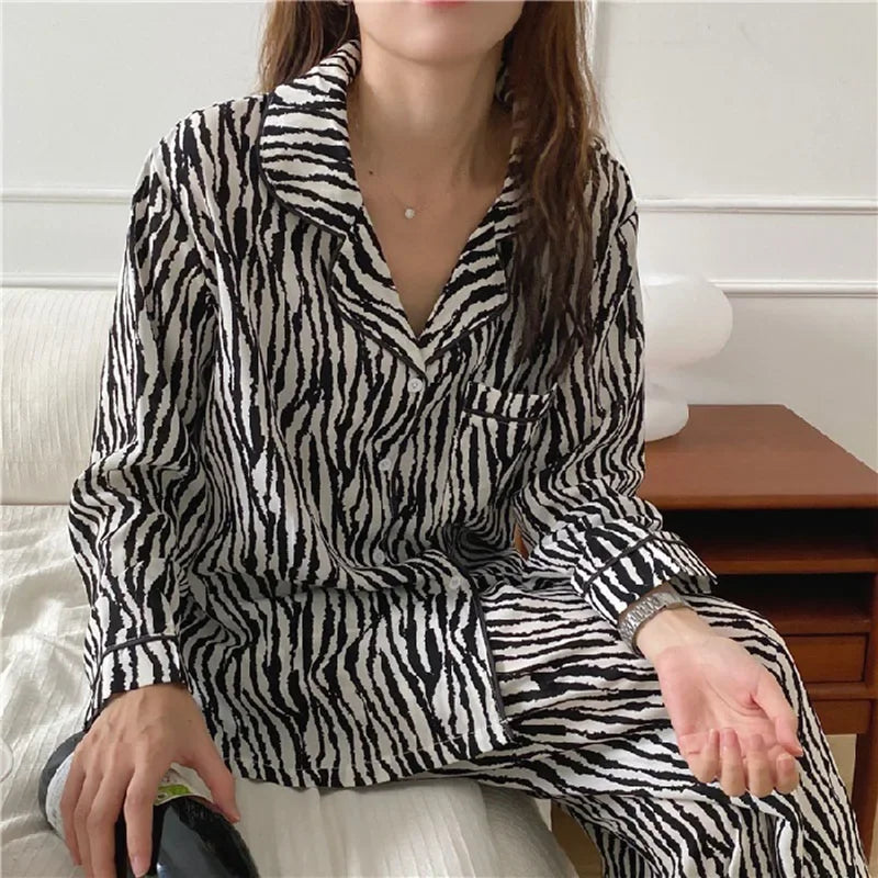 V-Neck Button-Down Pajama Set