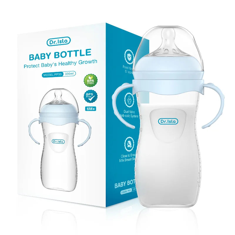 Wide-Neck Baby Bottle with Handles 150–330ml