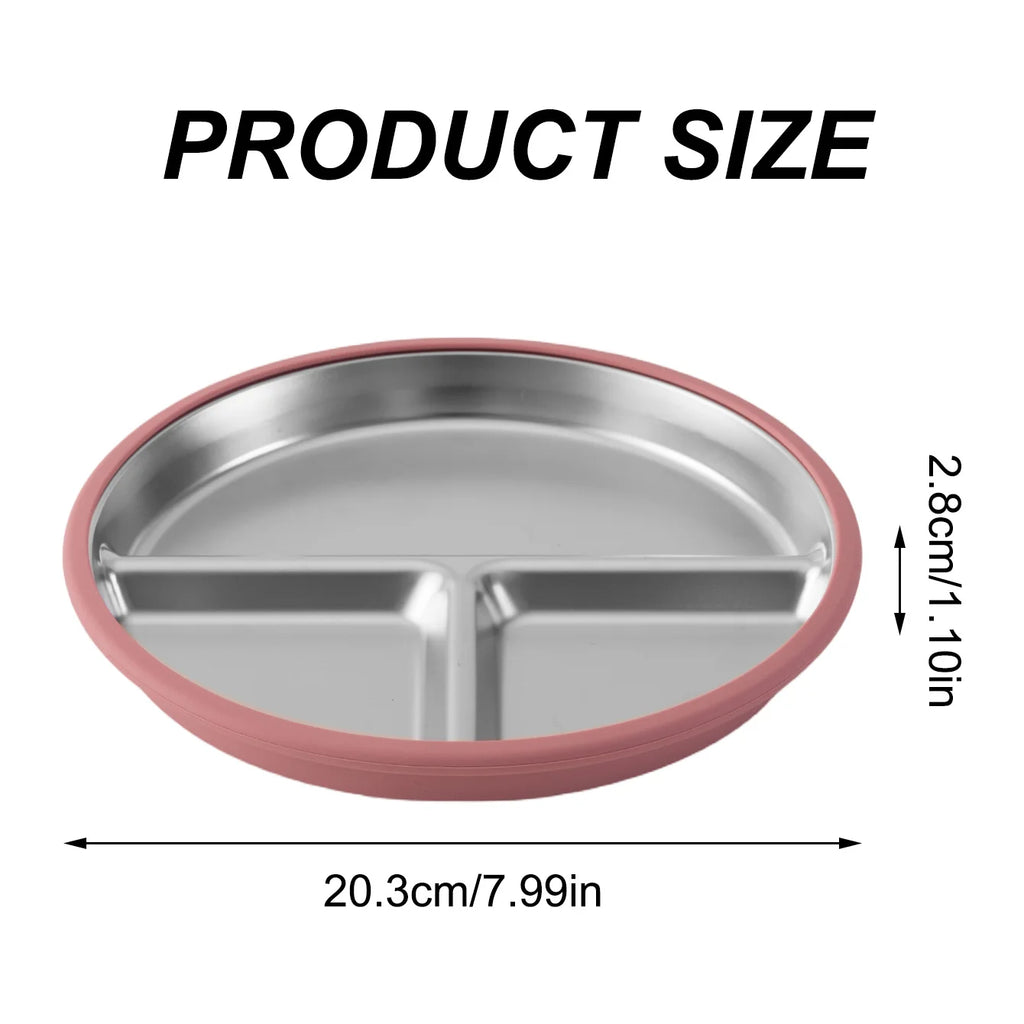 Stainless Steel Suction Plate with Silicone Base