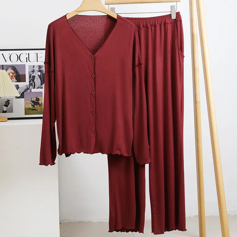 Soft Cotton Cardigan Pajama Set