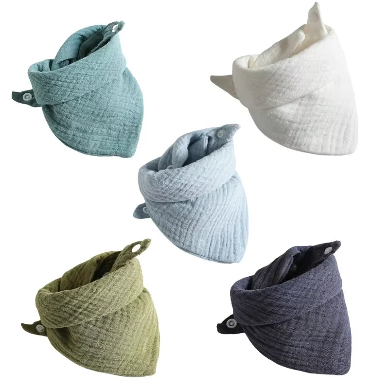 Cotton Bandana Drool Bibs 5-Pack