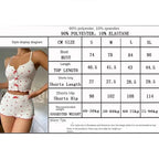Heart Ribbed Frill Cami Short Set