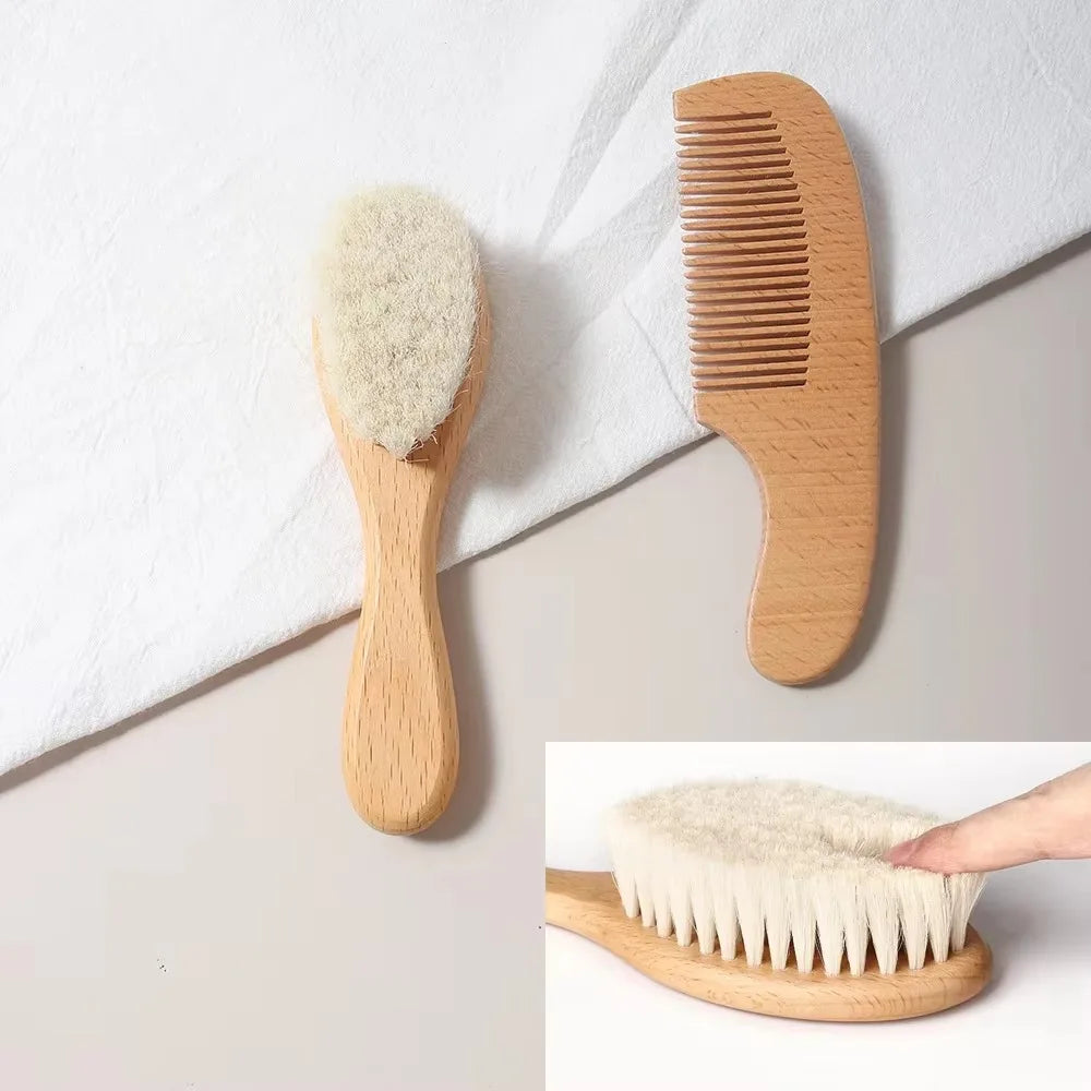 Beech Wood Baby Brush & Comb Set
