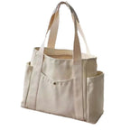 Large Canvas Tote Bag in White – mom bag