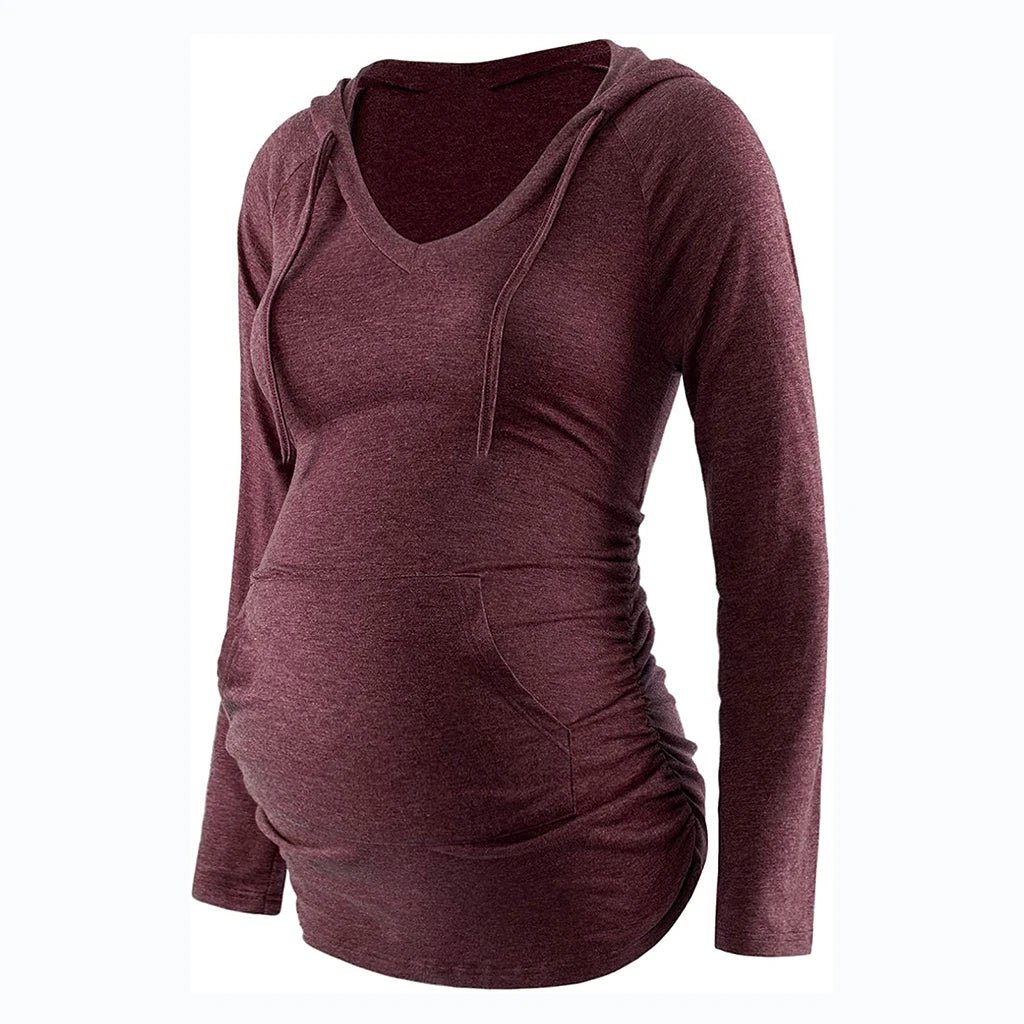 V-Neck Maternity Nursing Hoodie