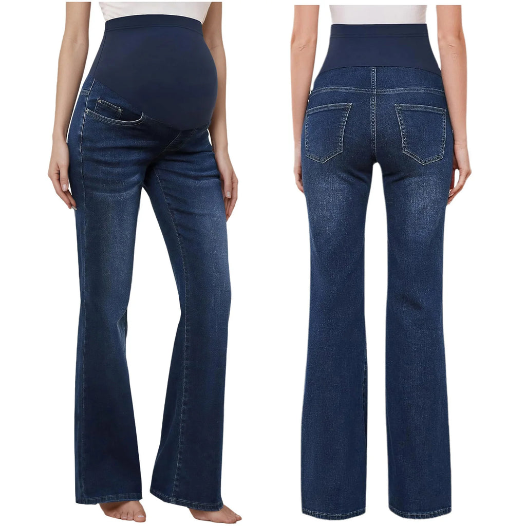 Over-Belly Flared Maternity Jeans