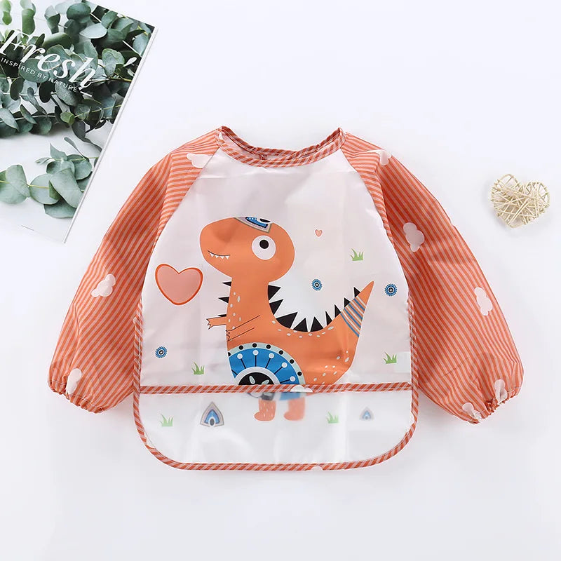 Full-Sleeve EVA Waterproof Feeding Bib