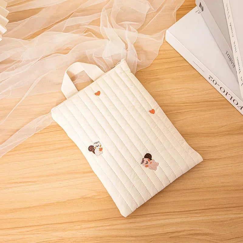 Quilted Bear Nappy Pouch
