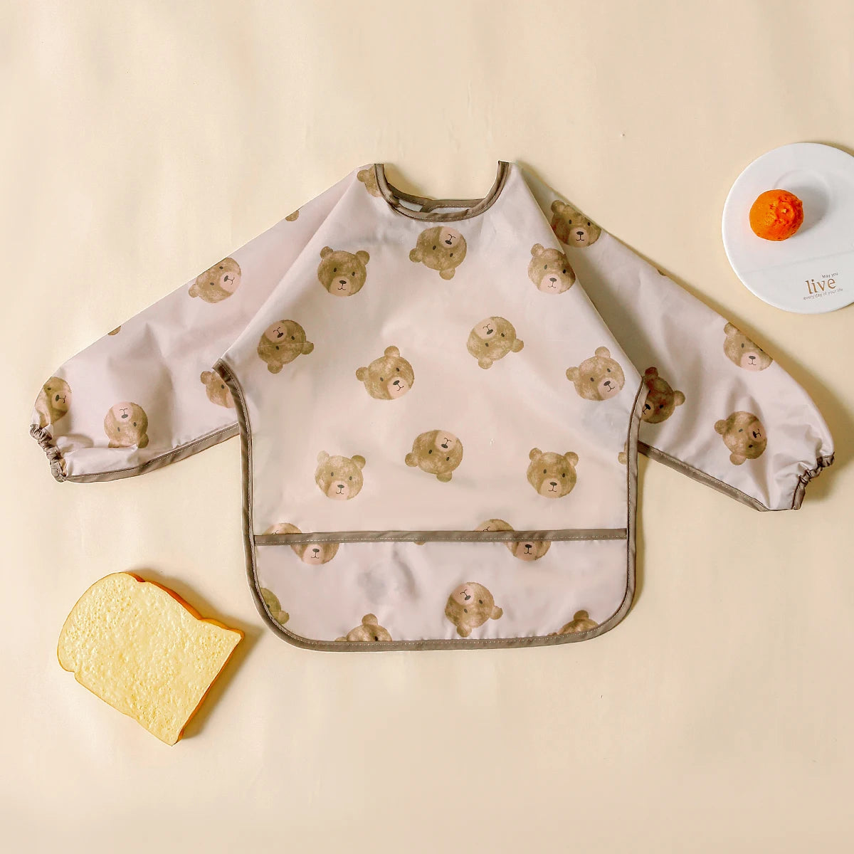 Long-Sleeve Waterproof Feeding Smock