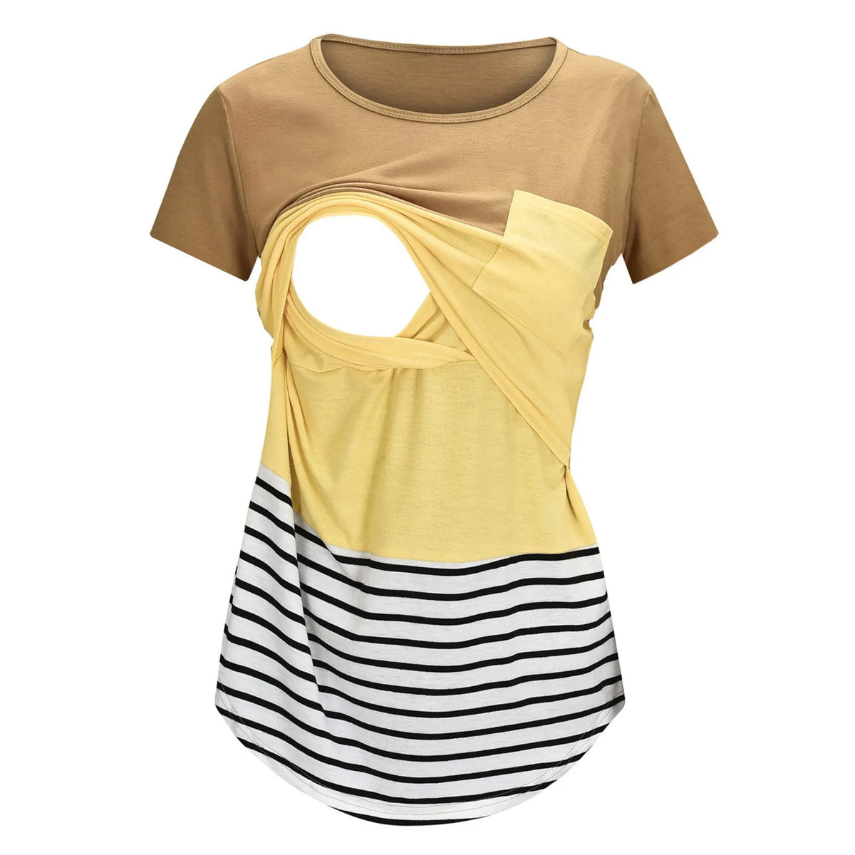 Striped Short-Sleeve Nursing Tee