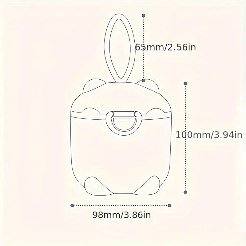 Rotating 4-Compartment Formula Dispenser