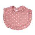 Ruffle Muslin Flower Bib