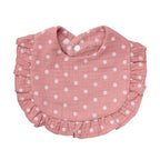 Ruffle Muslin Flower Bib