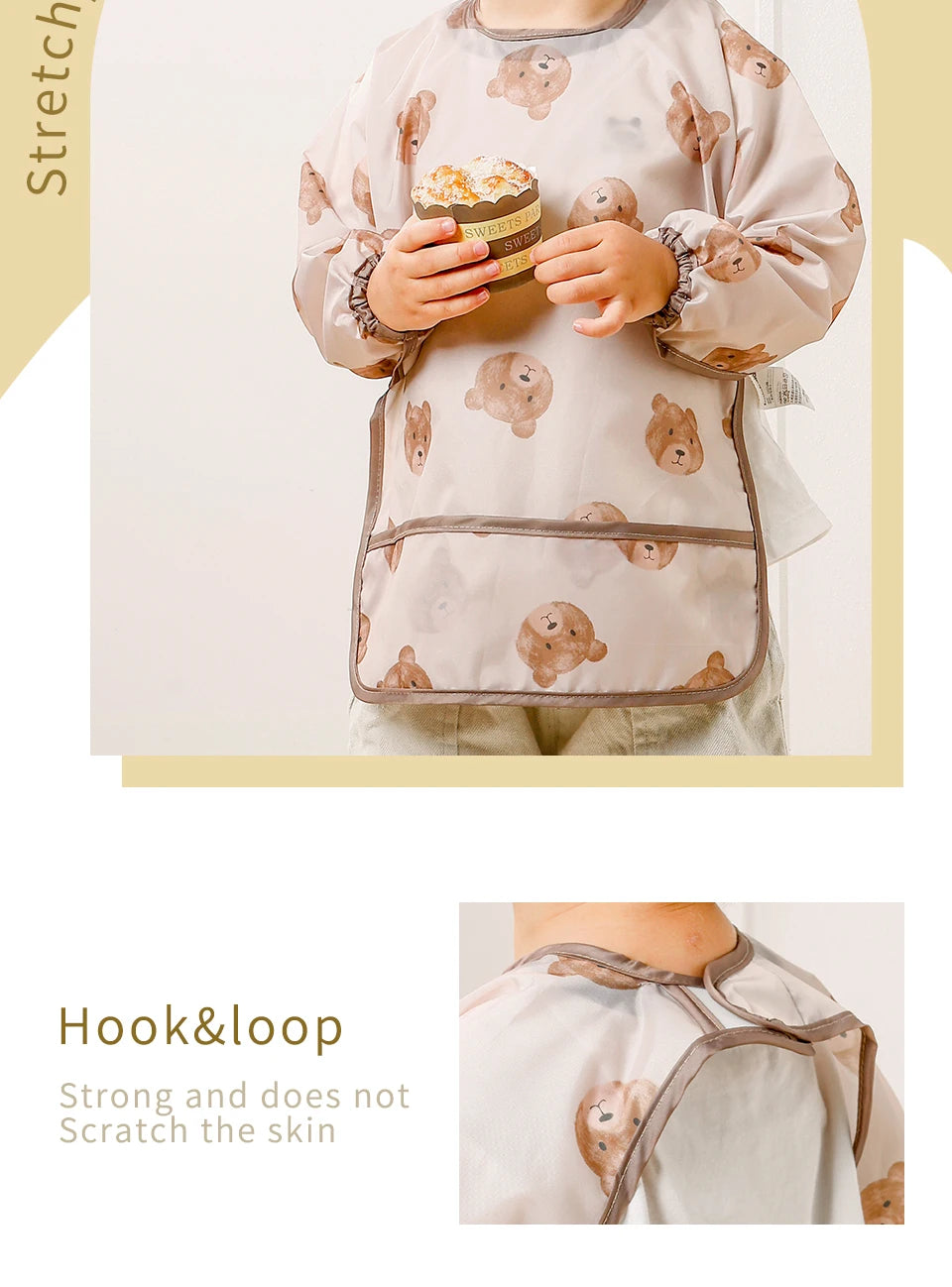 Long-Sleeve Waterproof Feeding Smock – waterproof bib