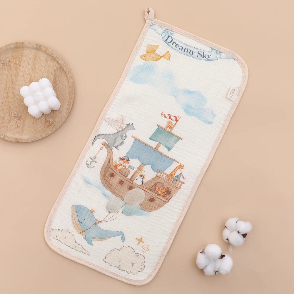 6-Layer Cotton Contour Burp Cloth