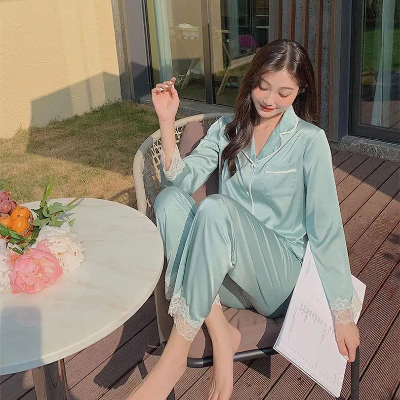 Satin Maternity Nursing Pajama Set