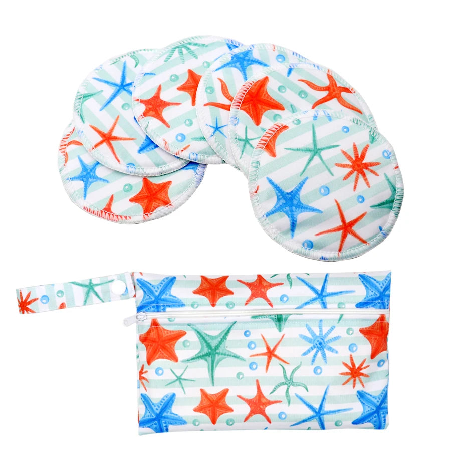 Printed Leakproof Nursing Pads with Wet Bag