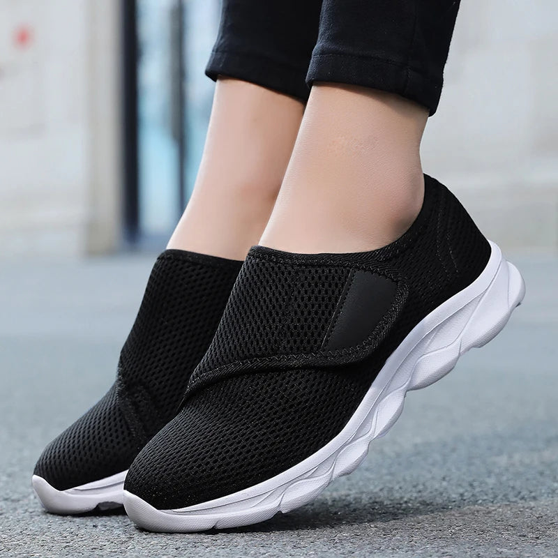 Wide-Fit Slip-On Walking Shoes