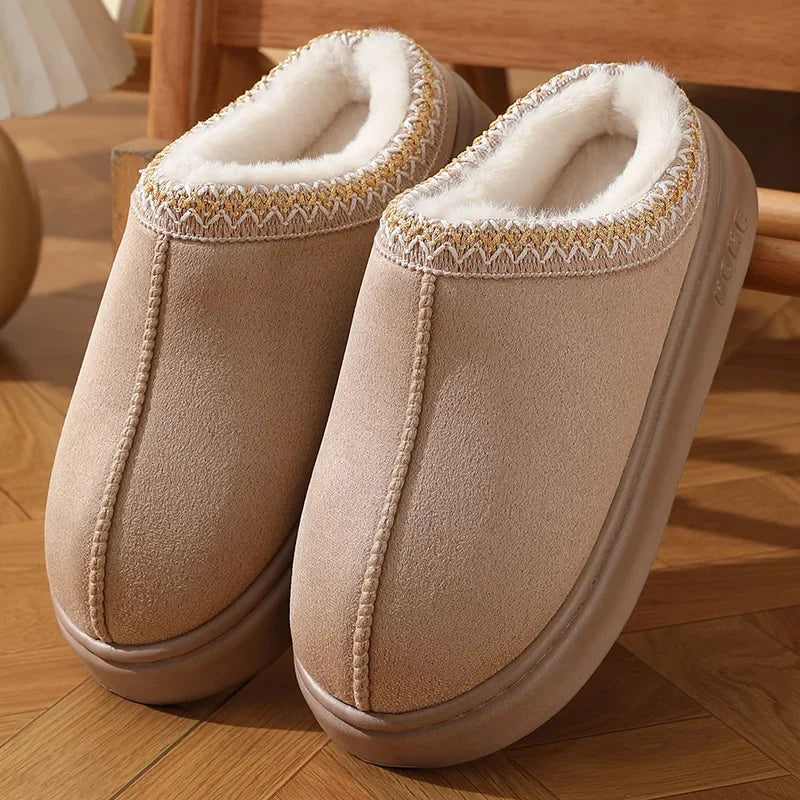 Platform Plush Slipper Clogs
