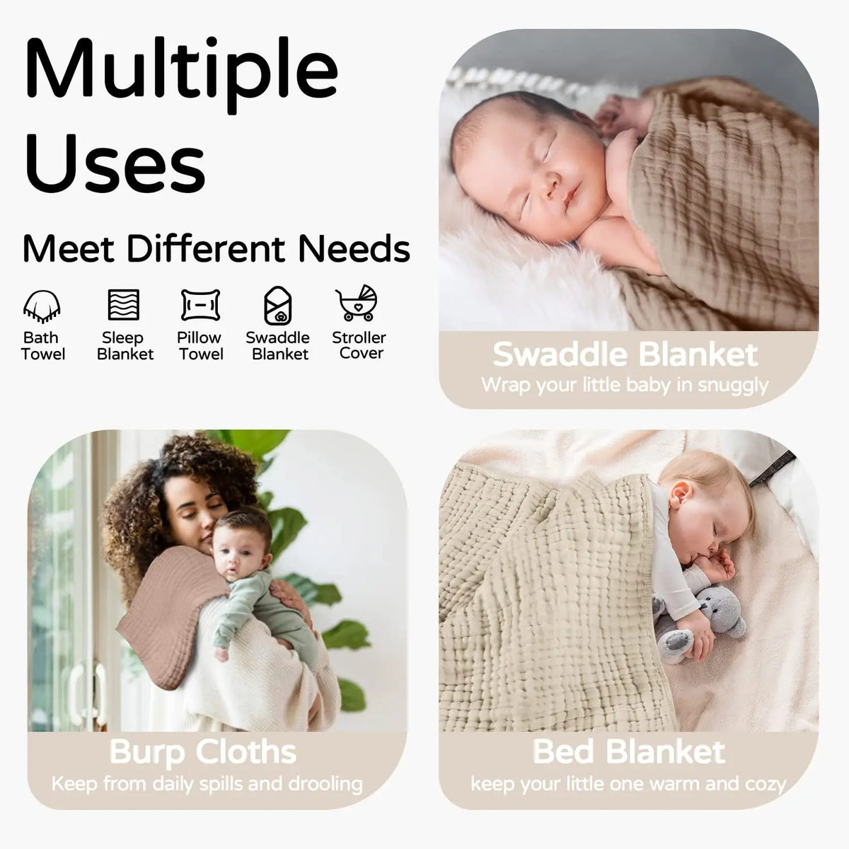 Muslin Hooded Baby Towel