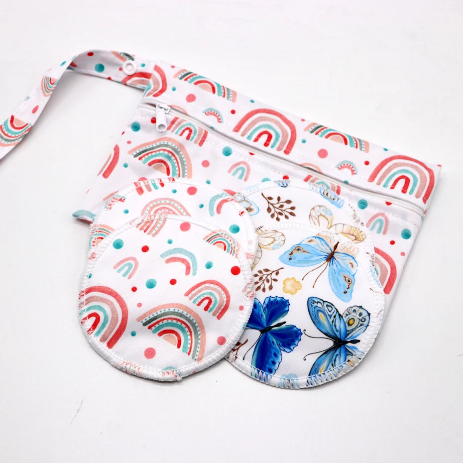 Printed Leakproof Nursing Pads with Wet Bag