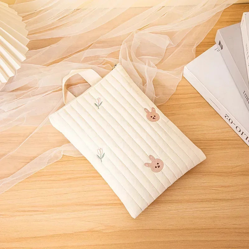 Quilted Bear Nappy Pouch