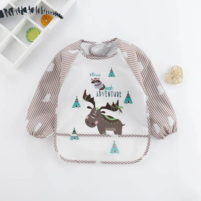 Full-Sleeve EVA Waterproof Feeding Bib